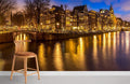 Golden Amsterdam Wallpaper Mural