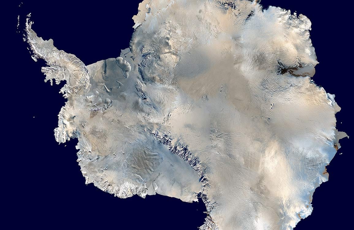 Antarctic Ice Aerial View Mural Wallpaper - Cool Tones & Nature Inspired