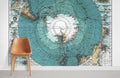 Antarctica Map Wallpaper Mural