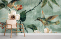Bird and Floral Wallpaper Mural