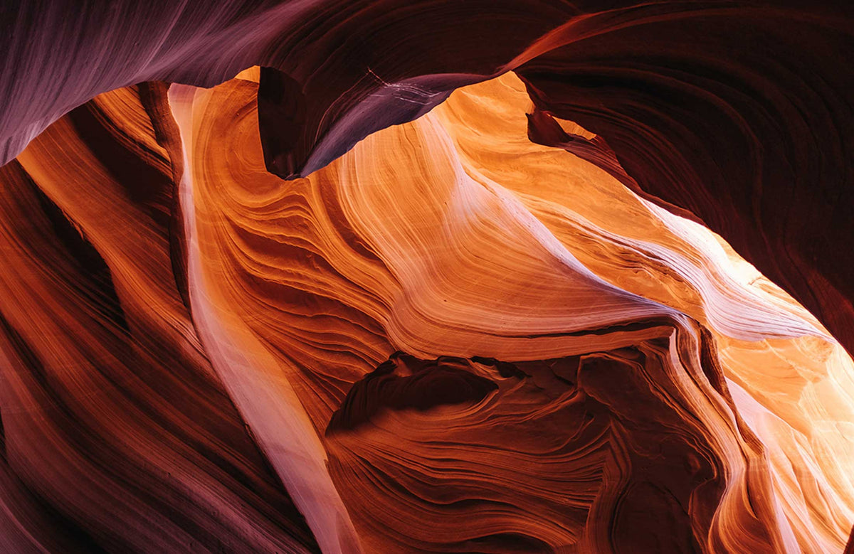 Earthy Canyon Hues Abstract Wallpaper with Warm Swirling Patterns Design