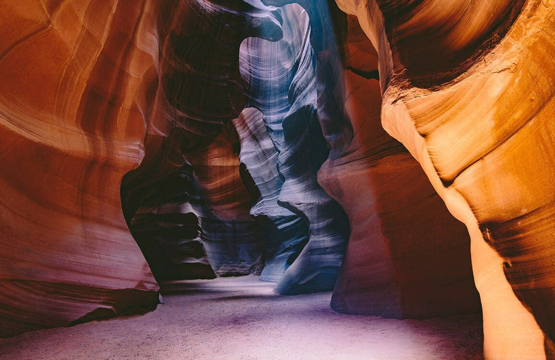 Rustic Canyon Serenity Mural Wallpaper in Earthy Colours and Flowing Patterns