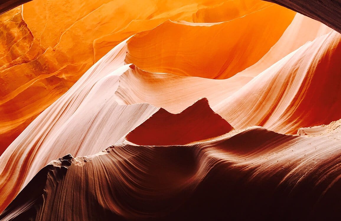 Desert Canyon Elegance Mural Wallpaper in Warm Orange Earth Tones