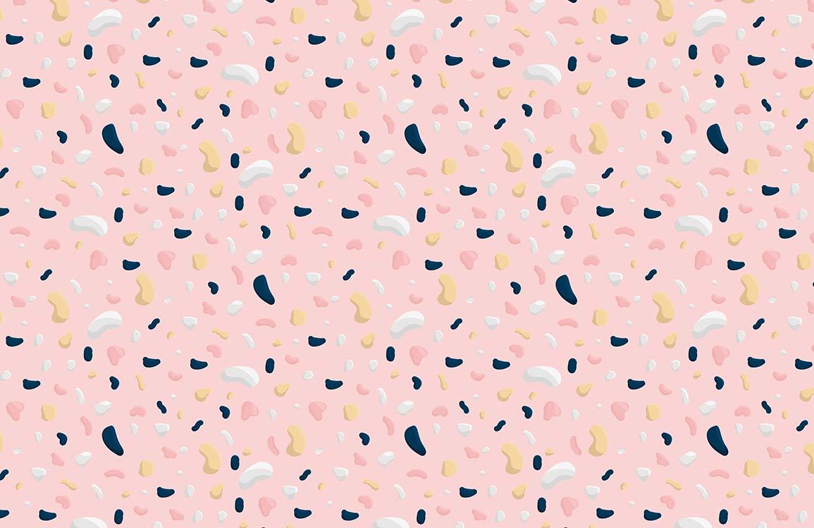 Playful Pink Pastel Abstract Confetti Patterned Wallpaper for Modern Interiors