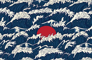 Sun in Waves Wallpaper Mural