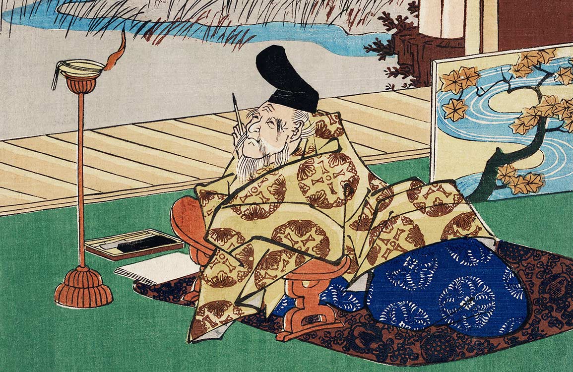 Elegant Japanese Ukiyo-e Style Mural Wallpaper with Traditional Art Motif