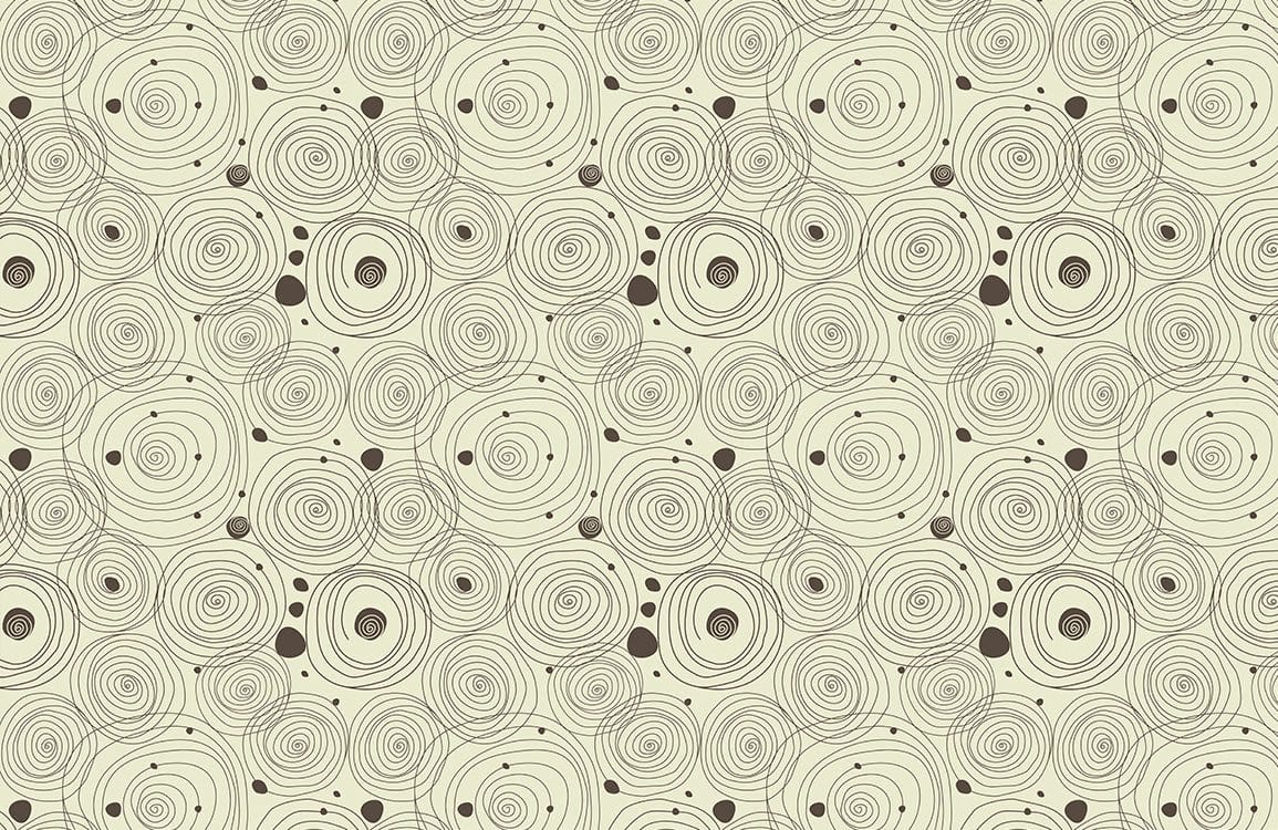 Retro Beige Geometric Circular Pattern Wallpaper for Modern Interiors