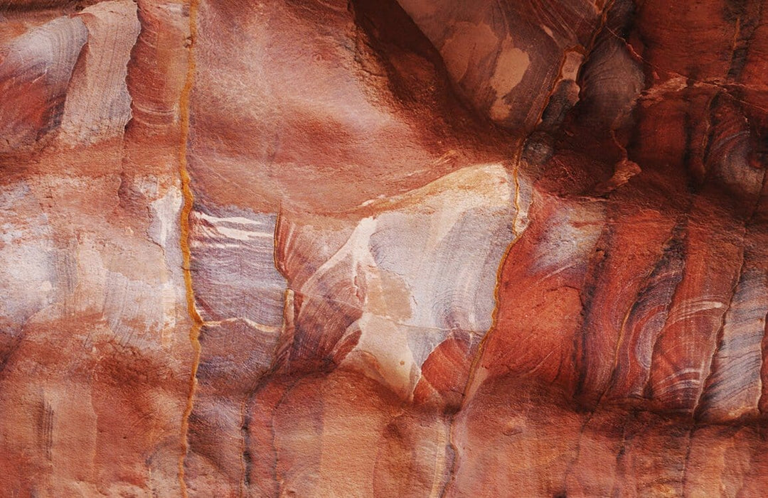 Rustic Terracotta Abstract Stone Texture Mural Wallpaper for Bold Interiors
