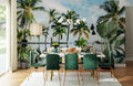 Oceanside Coconut Tree Wallpaper Mural