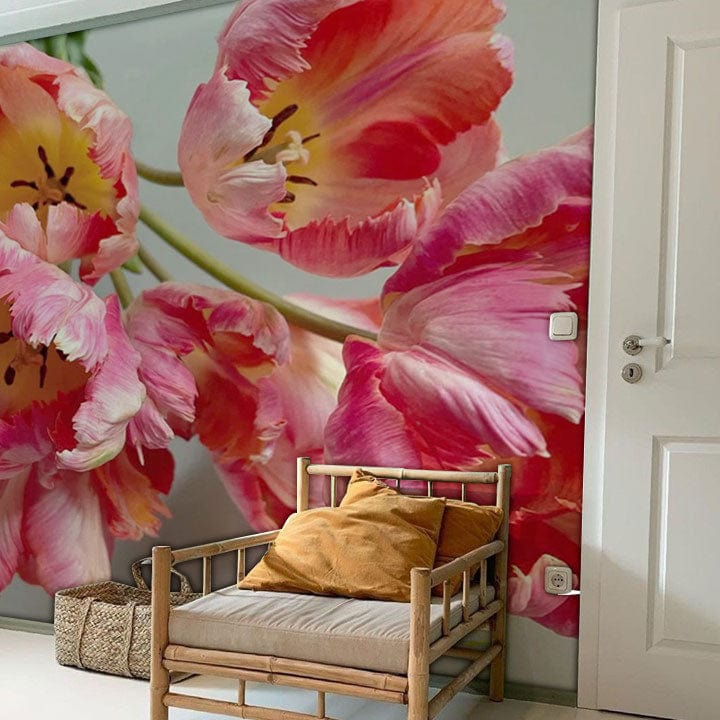 Parrot Tulips Wallpaper Mural For Home Interior Design