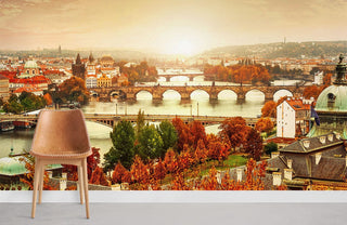 Prague Sunset Wallpaper Mural