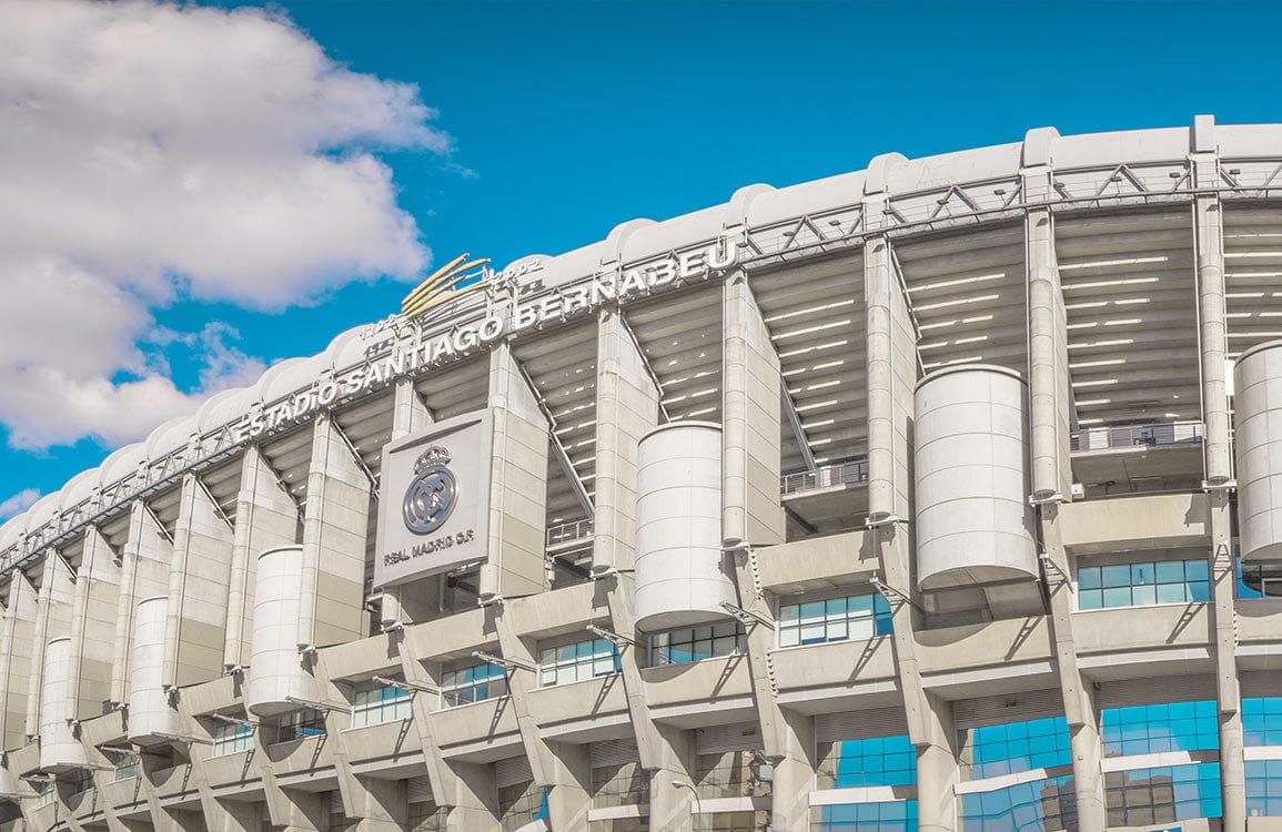 Vintage Santiago Bernabéu Stadium Mural Wallpaper - Iconic Architecture Design