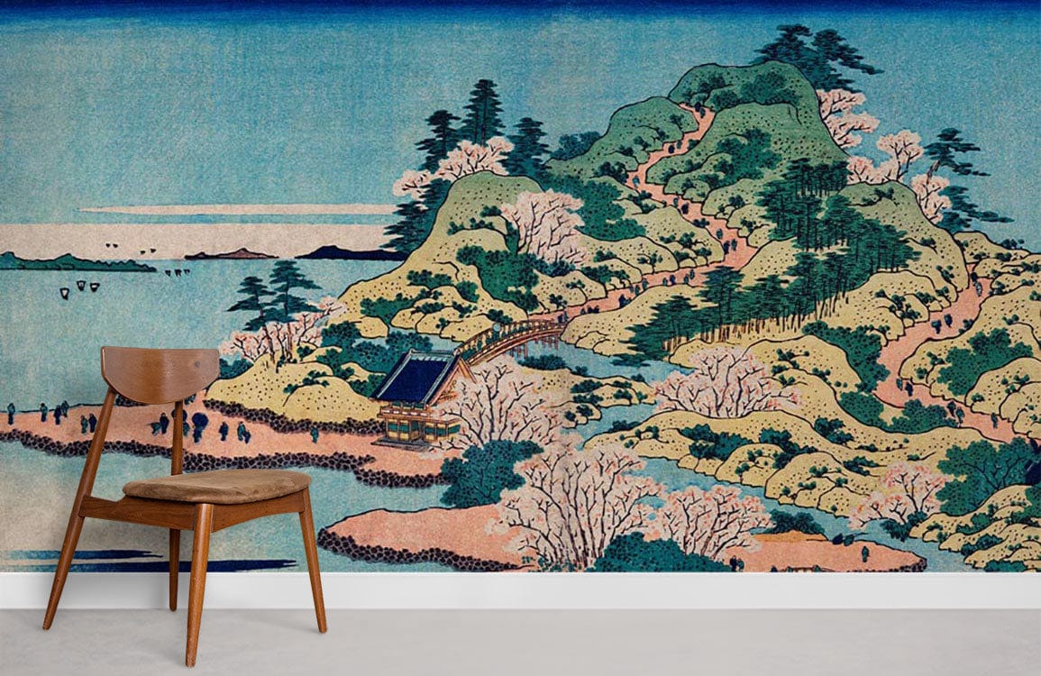 Sesshu Ajigawaguchi Tenposan Mural Wallpaper Room