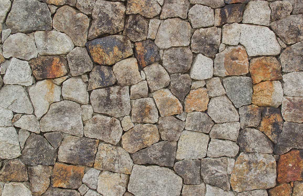 Rustic Stone Wall Effect Wallpaper Mural - Natural Earth Tone Design