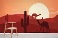 Sunset Cactus Desert Wallpaper Mural