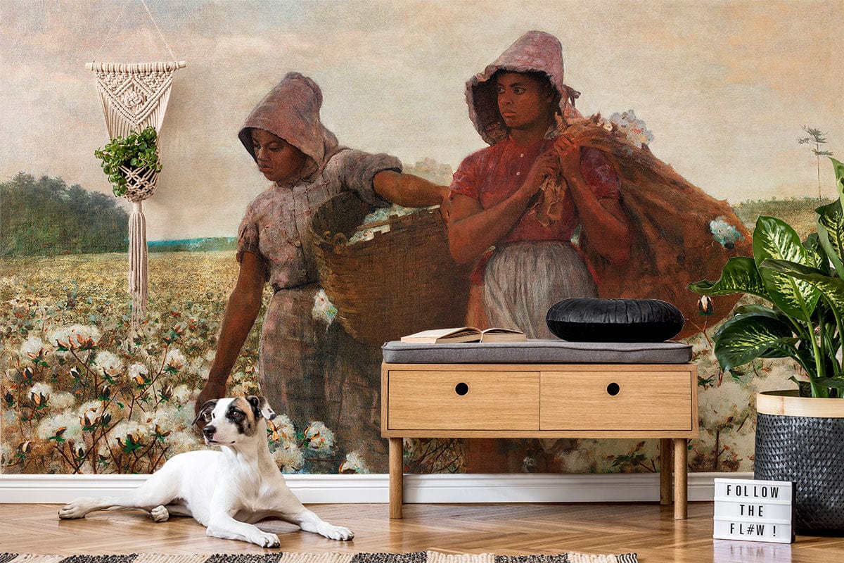 The Cotton Pickers Mural Wallpaper Living Room