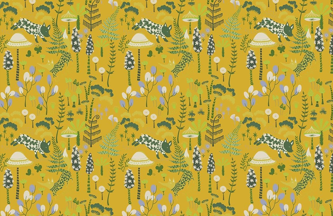 Wandering Fox III Wallpaper Mural