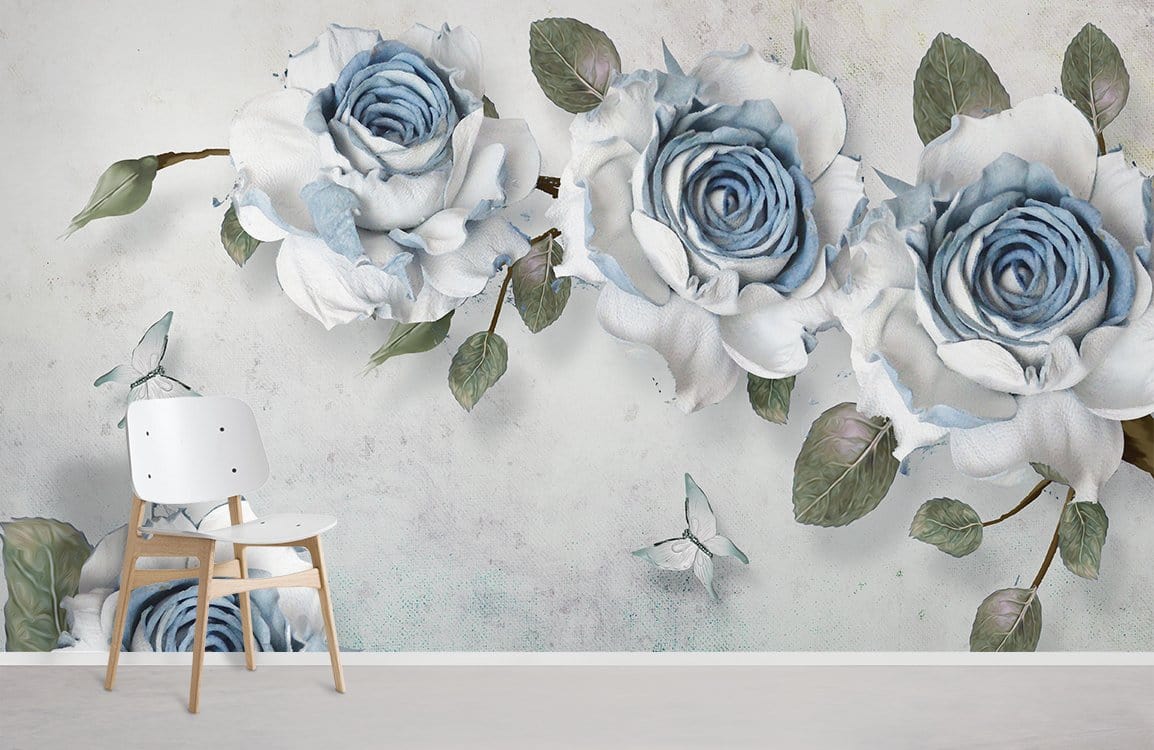 a picture of a rose wallpaper mural