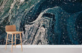 Abstract Blue Marble Wallpaper Mural