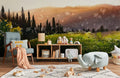Abstract Grassland Wallpaper Mural