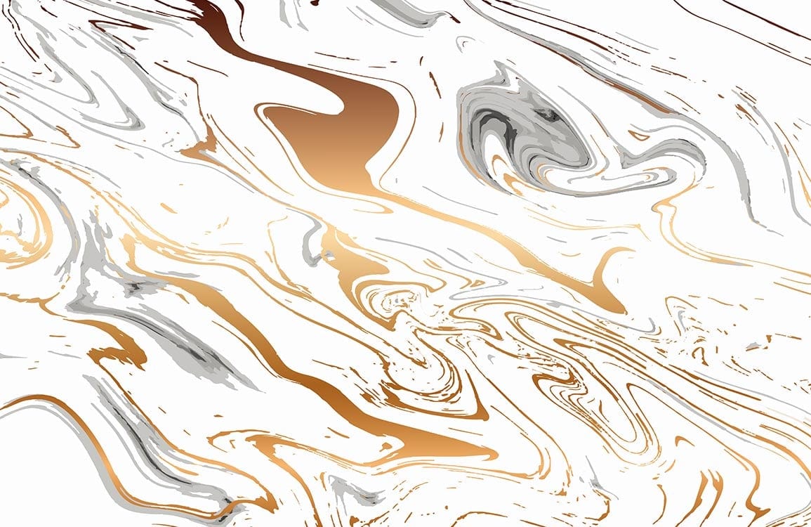 Elegant Gold and Grey Marble Swirl Mural Wallpaper for Modern Interiors