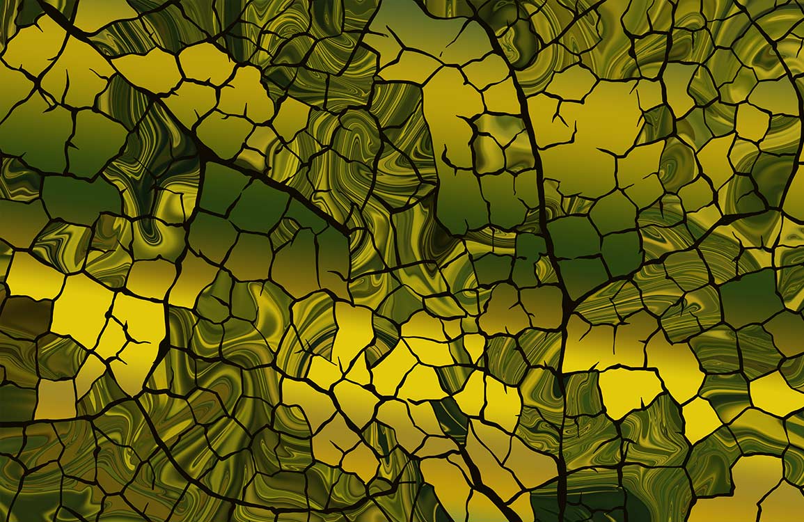 Contemporary Green-Yellow Mosaic Patterned Wallpaper for Modern Home Decor