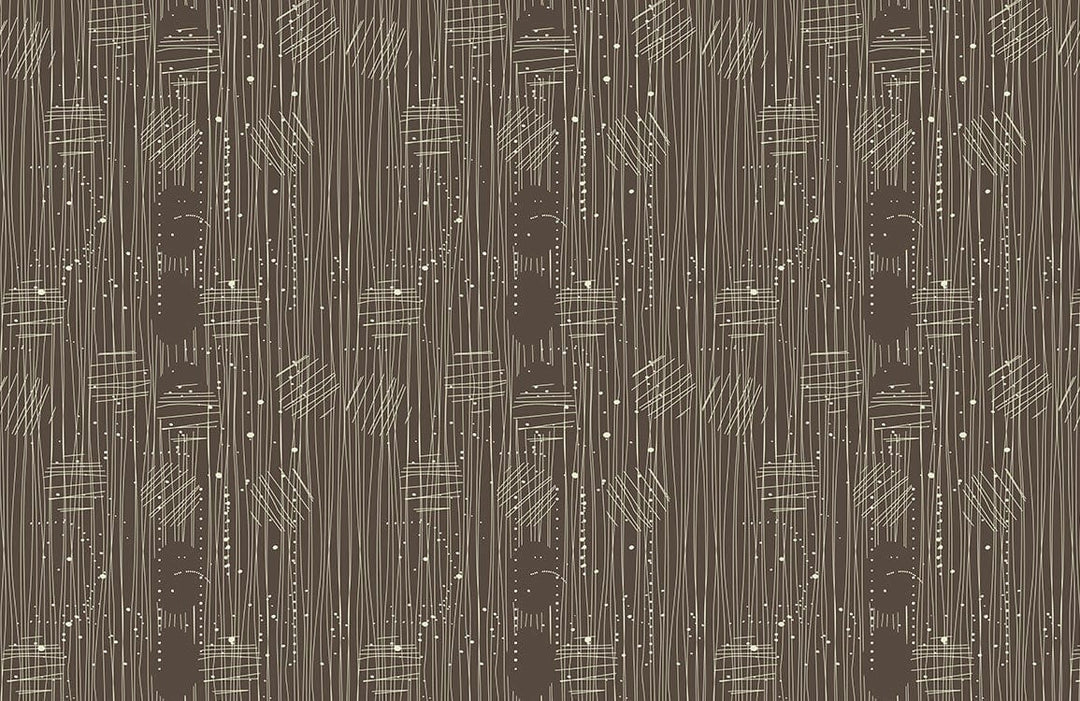 Abstract Earthy Tones Line Pattern Wallpaper - Modern Chic Design