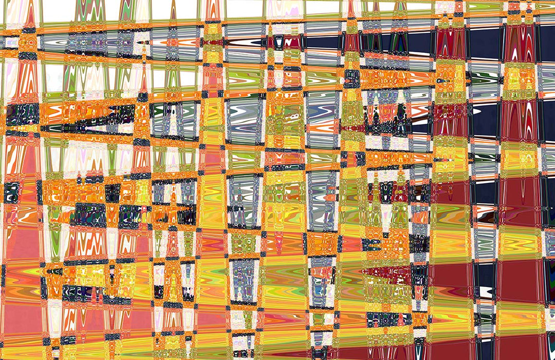 Vibrant Abstract Geometric Pattern Mural Wallpaper with Bold Multicolour Design
