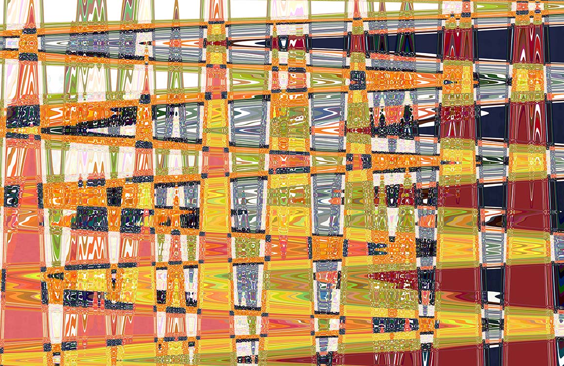 Vibrant Abstract Geometric Pattern Mural Wallpaper with Bold Multicolour Design