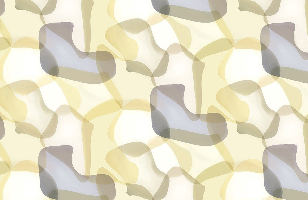 Abstract Pastel Geometric Wallpaper with Soft Cream and Grey Tones Design