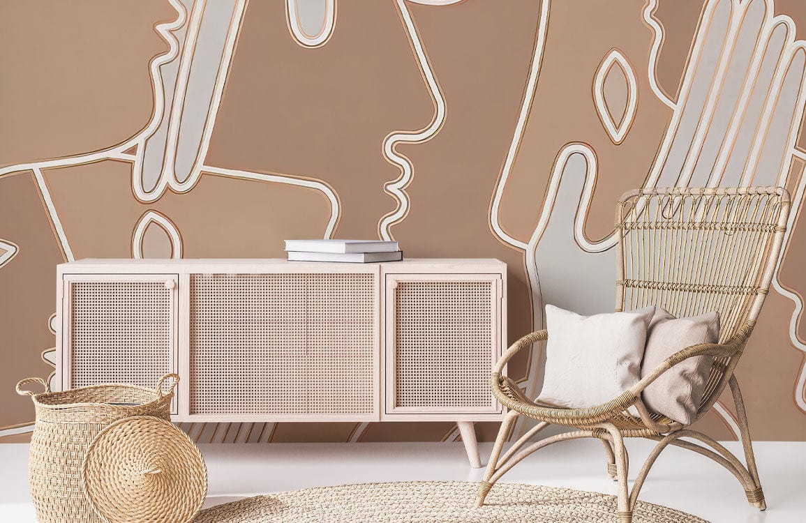 Abstract Portrait Wallpaper Mural