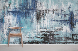 Mottled Blue Wallpaper Mural