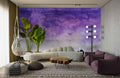 Abstract Watercolor Purple Wallpaper Mural