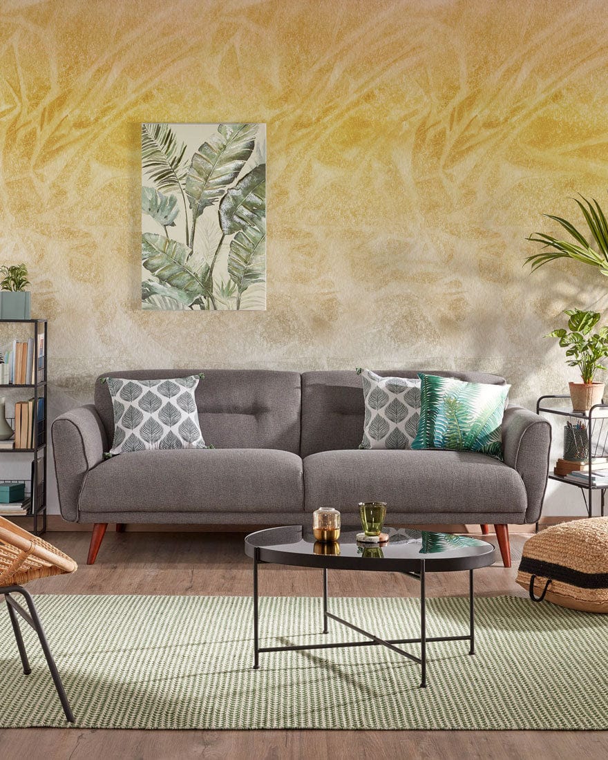 Abstract Watercolor Yellow Wallpaper Mural Decoration Idea For Home