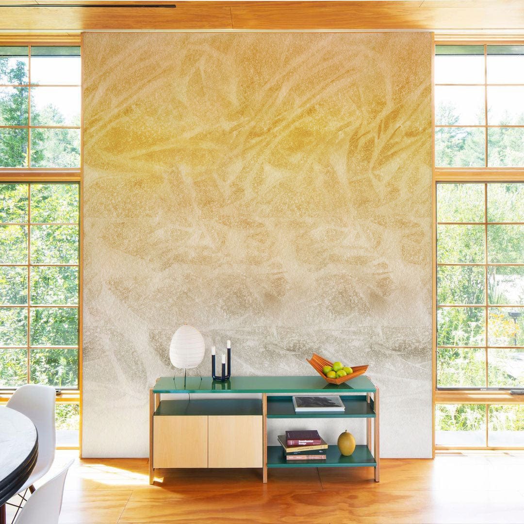 Abstract Watercolor Yellow Wallpaper Mural Decoration Idea For Home