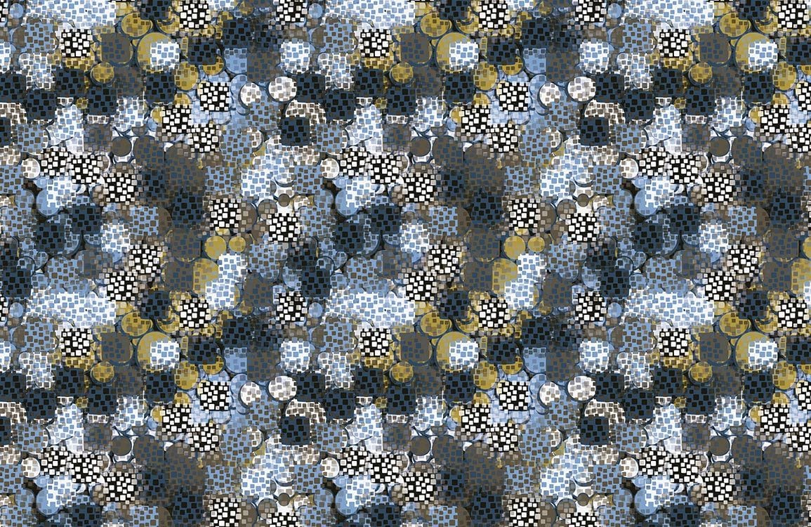 Abstract Blue-Grey Geometric Pattern Wallpaper for Stylish Modern Interiors