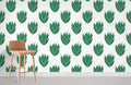 Aloe Cactus Pattern Wallpaper Mural