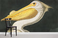 White Pelican Wallpaper Mural