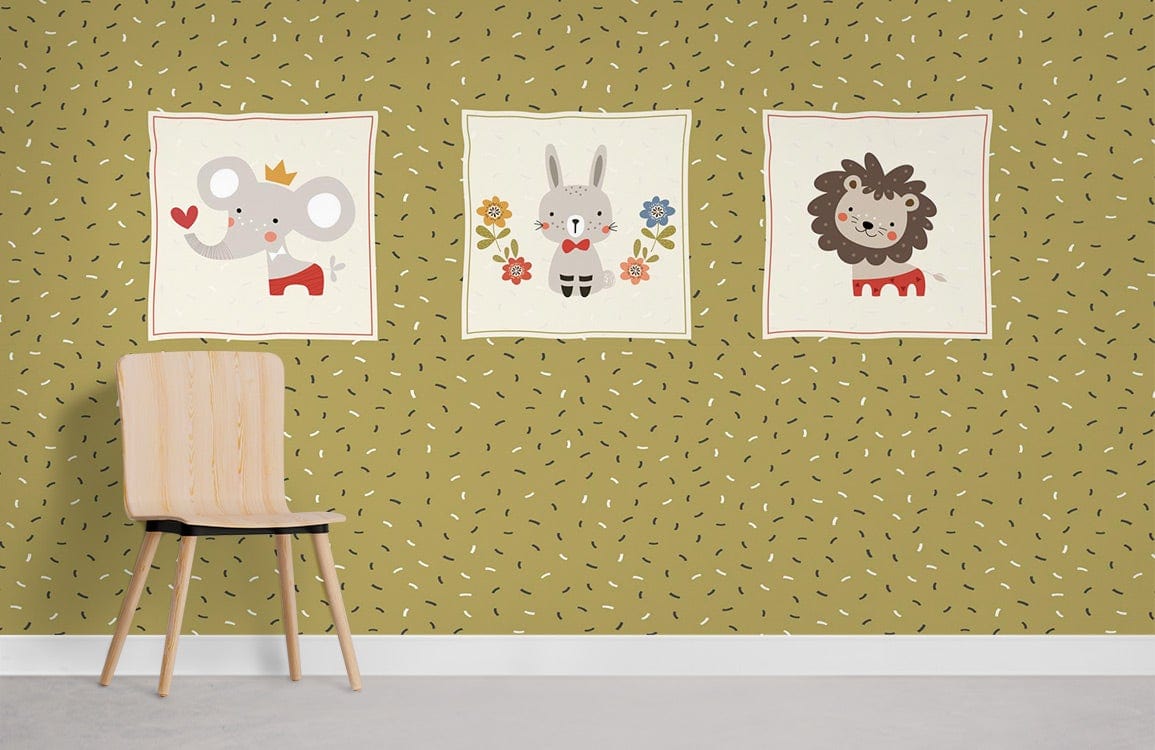 Animal Pattern Wallpaper Mural Room