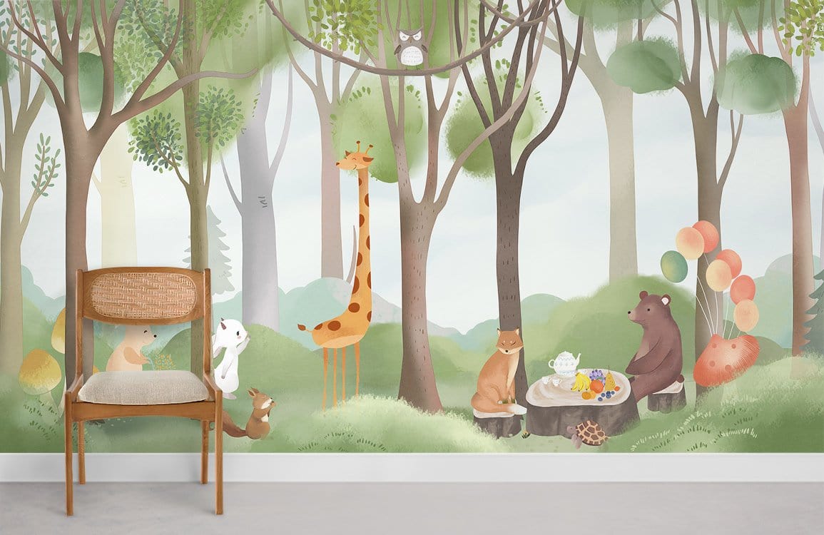 Forest Picnic Wallpaper Mural