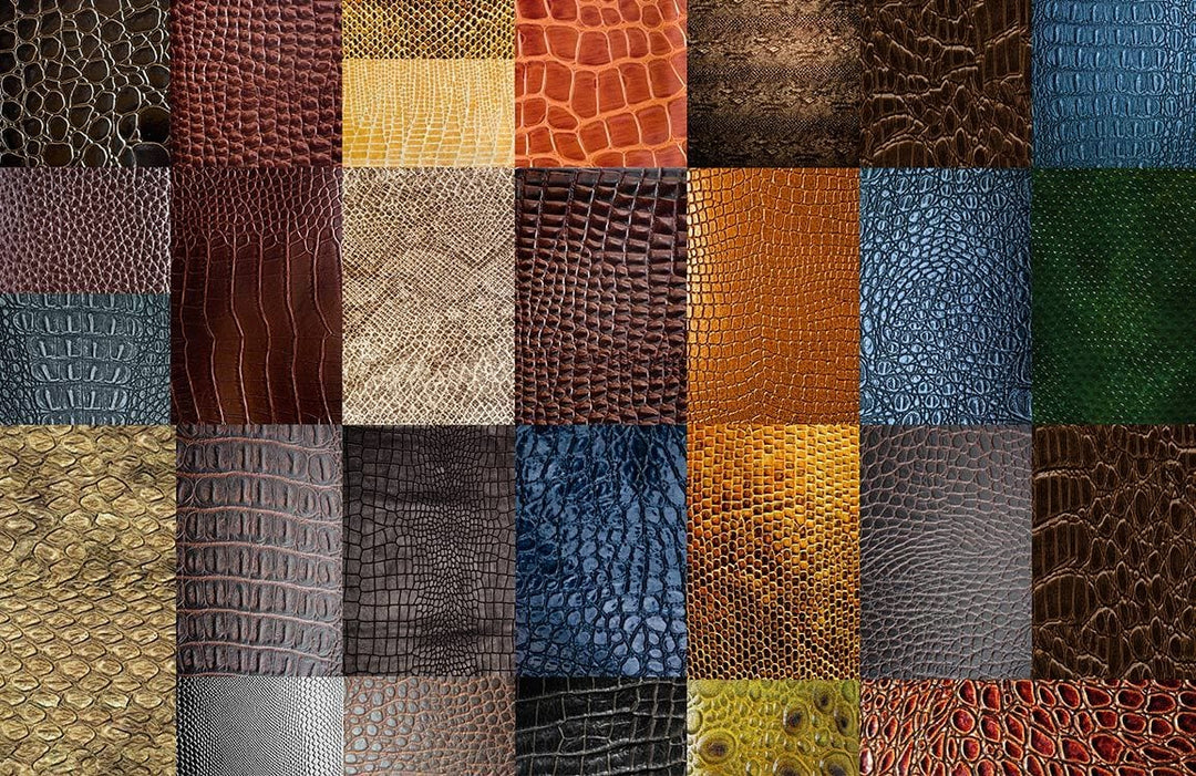 Exotic Textured Leather Pattern Wallpaper - Multicolour Luxury Mural Design