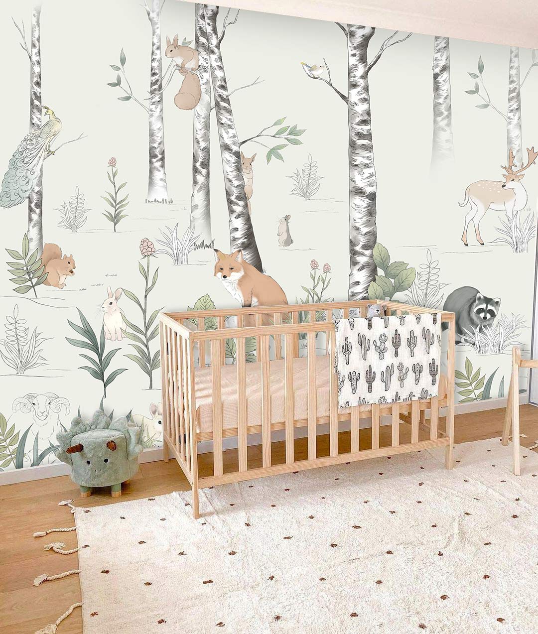 Nursery Décor Neutral Room Jungle Theme Animals Kids Wallpaper Design  GWD  Kids
