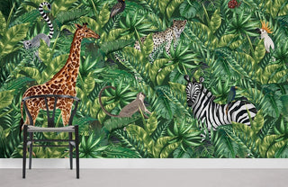 Jungle Animals Wallpaper Mural