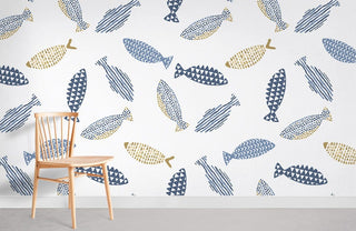 Art Deco Fish Wallpaper Mural