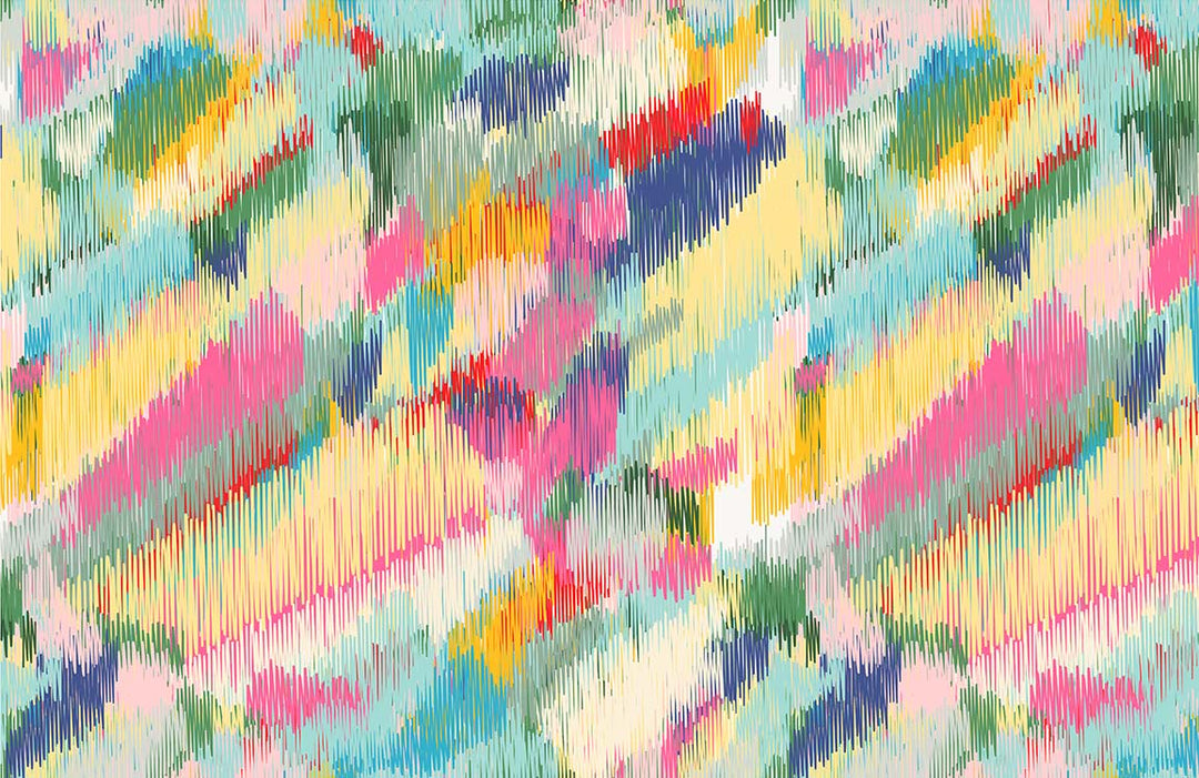 Vibrant Abstract Brushstroke Wallpaper - Multicoloured Artistic Modern Home Decor