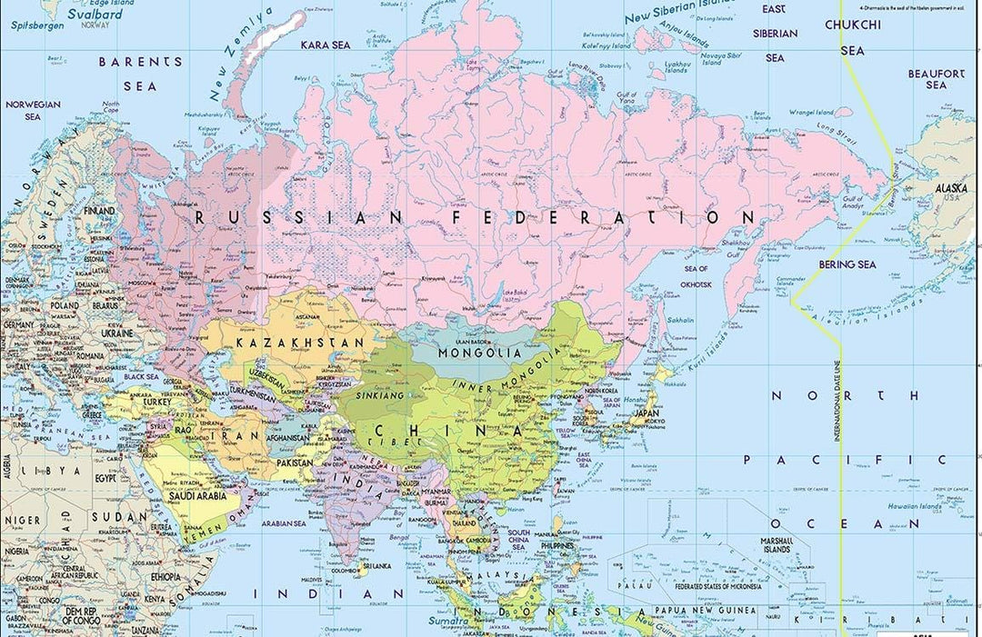 Vintage Pastel World Map Mural Wallpaper - Educational Travel Decor