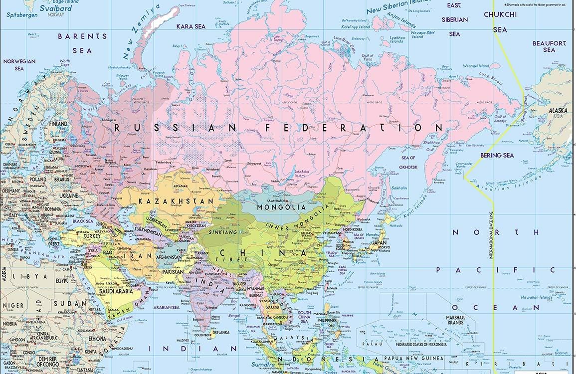 Vintage Pastel World Map Mural Wallpaper - Educational Travel Decor