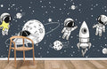 Astronaut and Aliens Wallpaper Mural