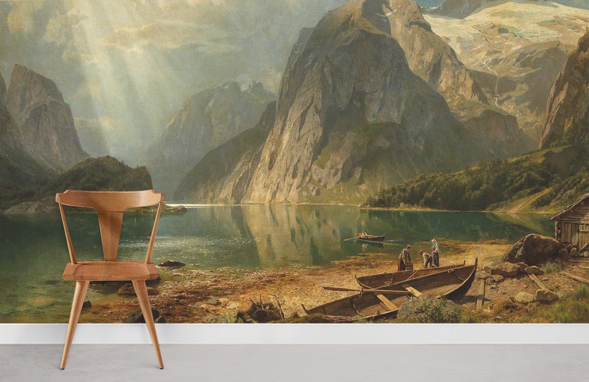 August Wilhelm Leu Mountain Wallpaper Mural Room