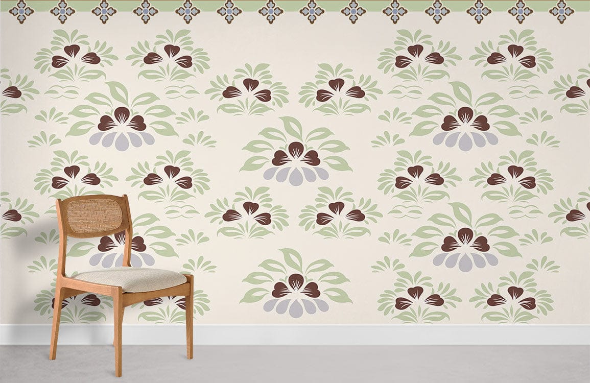 Auspicious Green Wallpaper Mural